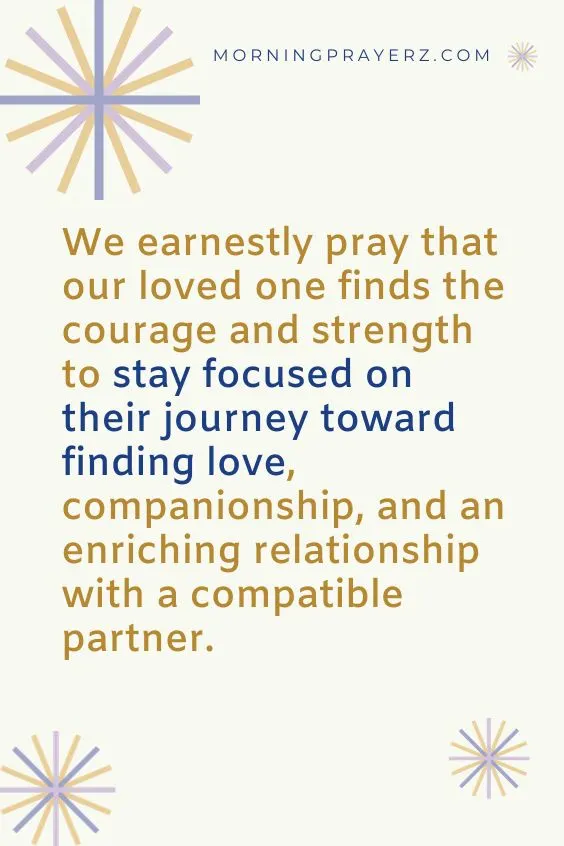 Morning Prayer for a Loved One's Journey Toward Finding Love and Companionship