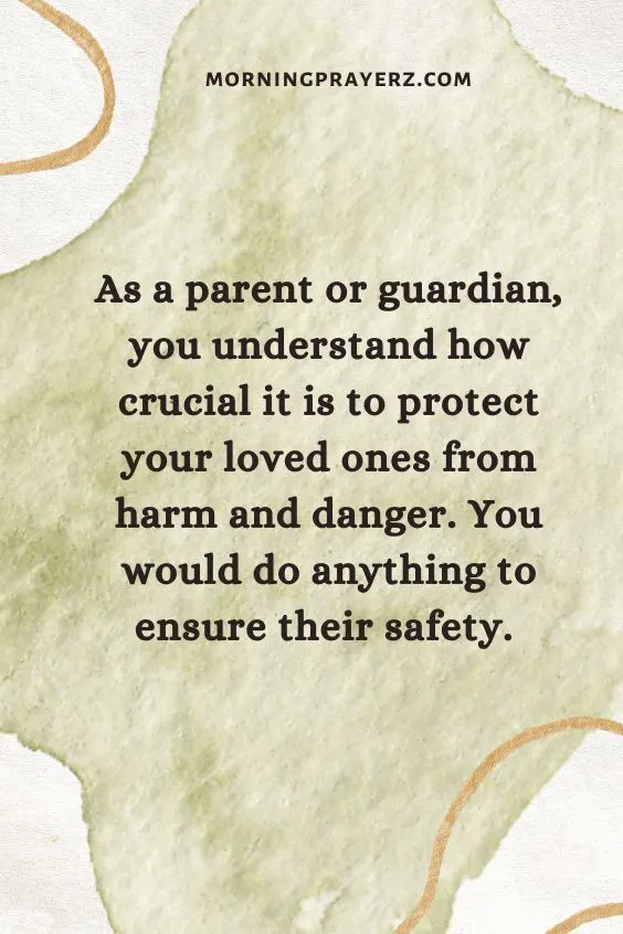 Morning Prayer for a Loved One's Protection from Harm and Danger