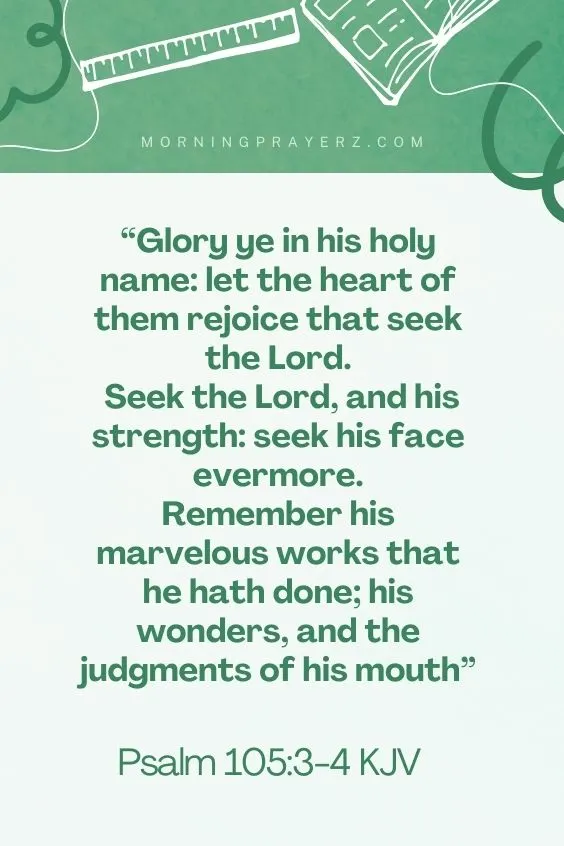 Morning prayer before exam