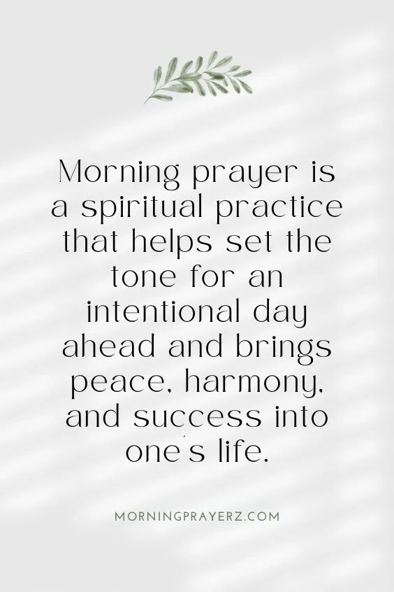 Morning Prayer for a Week of Peace, Harmony, and Success