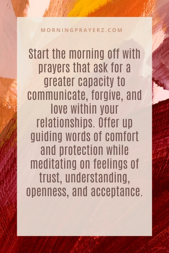 Morning Prayer for a Loved One's Ability to Maintain Healthy Relationships