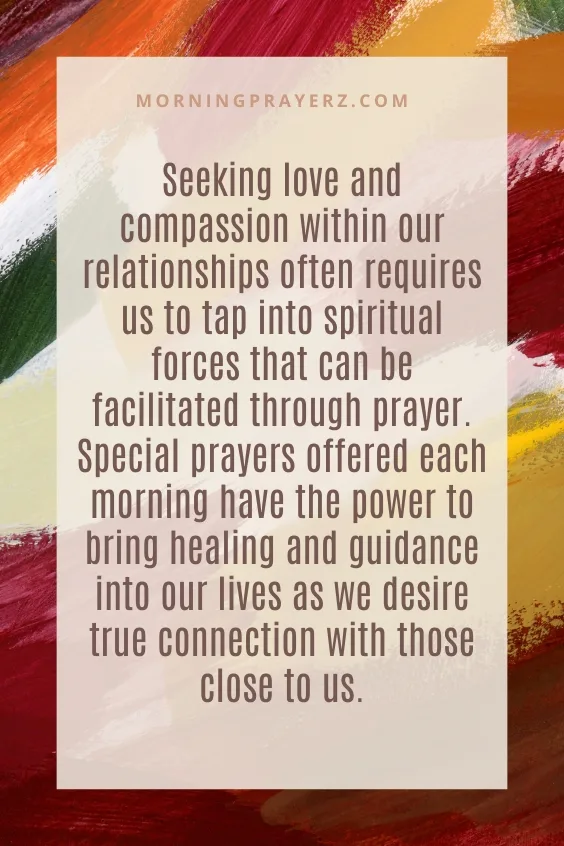 Morning Prayer for a Loved One's Ability to Maintain Healthy Relationships