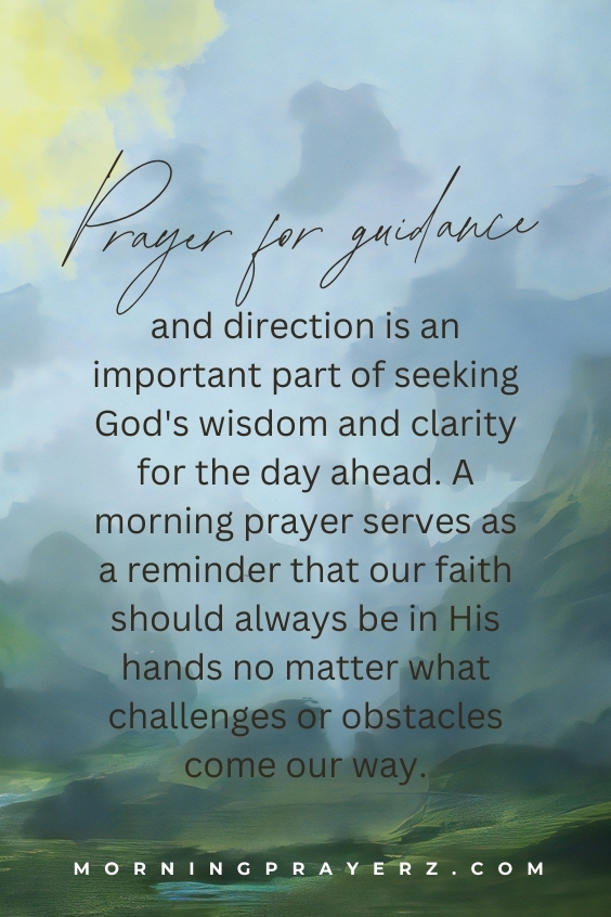 Morning Prayer for a Loved One's Guidance and Direction