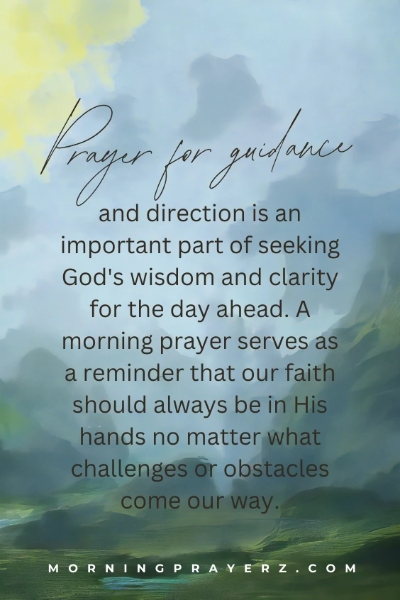 Morning Prayer for a Loved One's Guidance and Direction