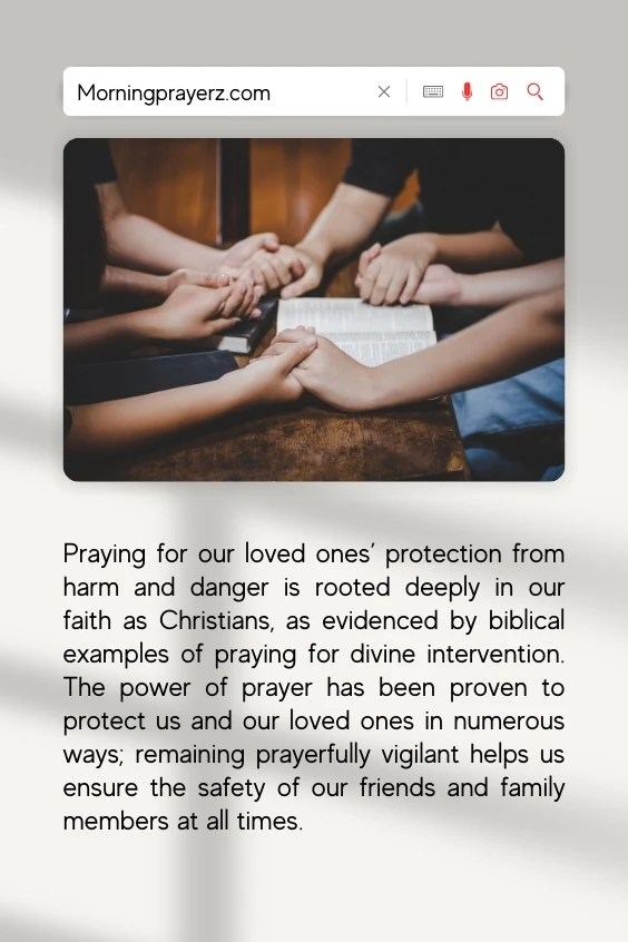 Morning Prayer for a Loved One's Protection from Harm and Danger
