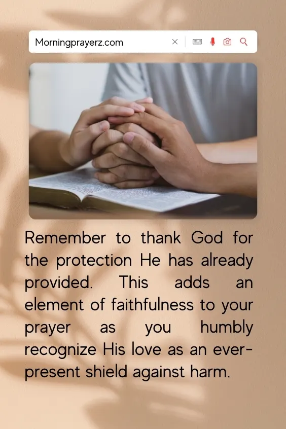Morning Prayer for a Loved One's Protection from Harm and Danger