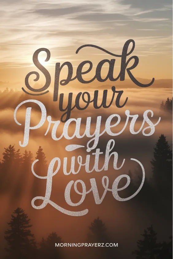 Speak your prayers with love